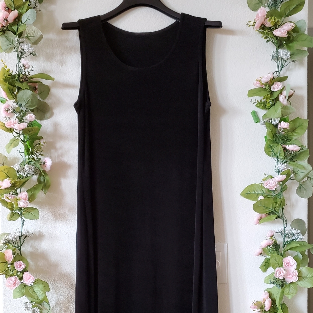 2 Pcs. Cocktail/Party Long Sleeve Jacket & Long Black Dress - Picture 5 of 13